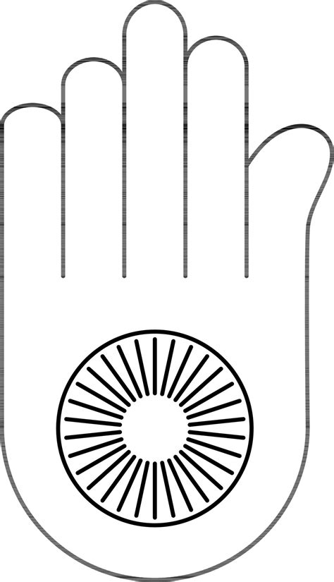 Line Art Jainism Symbol Icon 24332742 Vector Art At Vecteezy