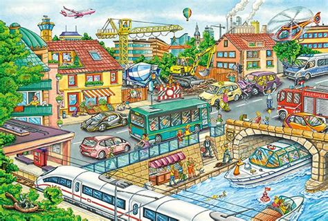 Choose your favorite and play for free! VEHICLES AND TRAFFIC 60 PIECE SCHMIDT JIGSAW PUZZLE