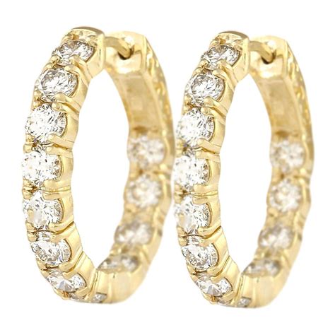S Cartier Carats Diamond Cocktail Earrings In K Yellow Gold