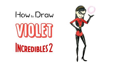 How To Draw Violet From Incredibles 2 Youtube