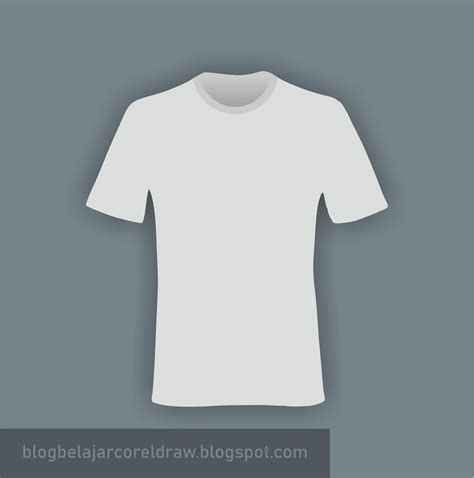 Desain Kaos Polos Lengan Pendek Format Vector CorelDRAW