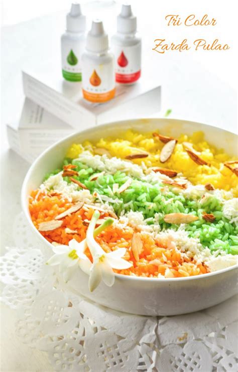 Tri Color Zarda Pulao Made With Sprig All Natural Color Extract