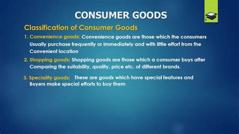 Classification Of Consumer Goods Youtube