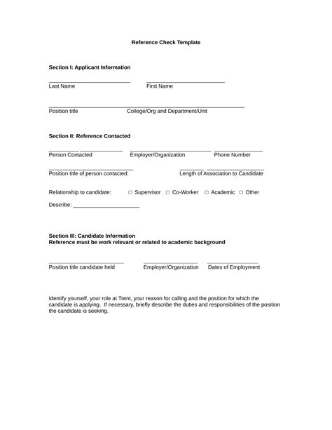 An employment verification letter is typically printed on an organization's official letterhead or stationery to prove you are a current or former employee. 11+ Reference Checking Forms & Templates - PDF, DOC | Free ...