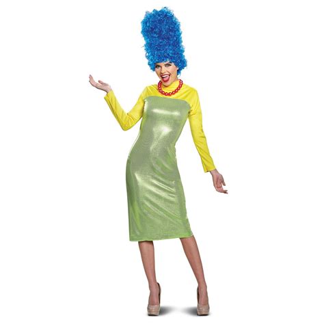 Disguise The Simpsons Marge Deluxe Womens Halloween Fancy Dress Costume For Adult L