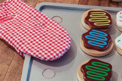 Granddaughter received as an early christmas present so that she could bake cookies for the holidays. Doug and Melissa Wooden Cookie Dough Cookies Play Set