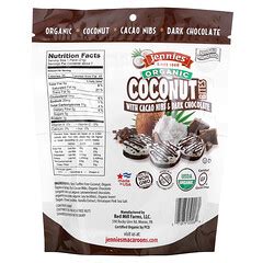 Jennies Macaroons Organic Coconut Bites With Cacao Nibs Dark