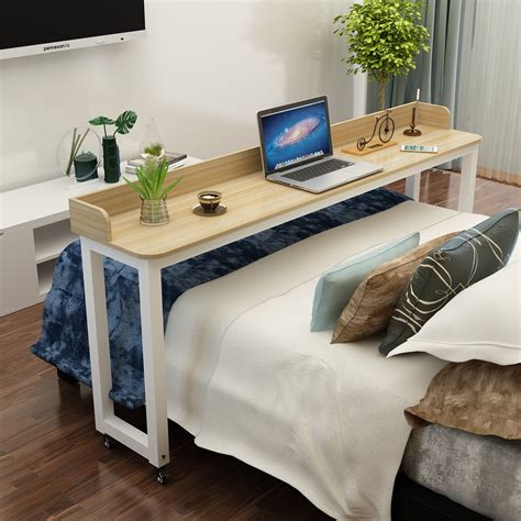 Overbed Table On Wheels Rolling Bed Table Over The Bed Table Laptop