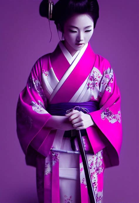 photo of a beautiful japanese woman in purple kimono midjourney openart