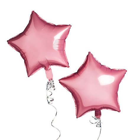 Pink Star Foil Balloons Hootyballoo