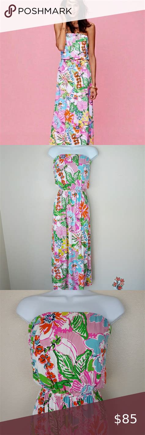 Lilly Pulitzer Nosy Posey Floral Maxi Dress Size S Floral Maxi Dress
