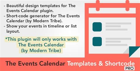 The Events Calendar Shortcode And Templates V12 Event Calendar