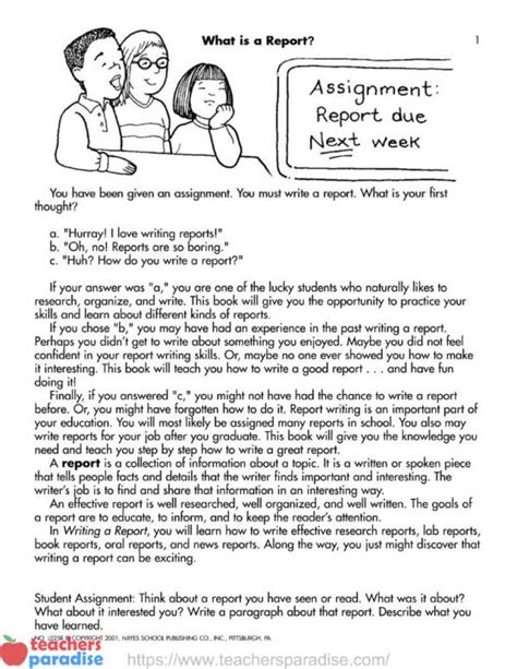 Report Writing For Grade 4 8 By Hayes School Publishing H L025r