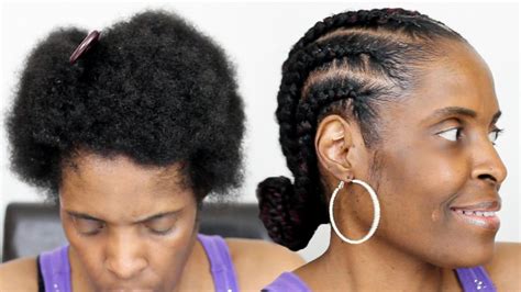 Then this hairstyle is the most suitable for you. Feed in Braids on Short Natural Hair Jumbo Cornrows on TWA ...