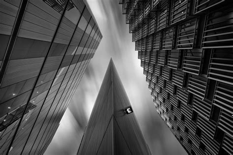 Downtown London Abstract Black And White Architectural Photography By