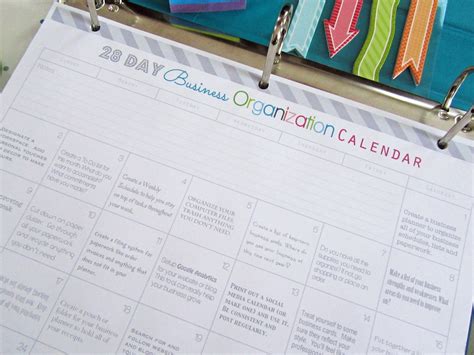 Clean Life And Home How To Organize Your Business In 28 Days Calendar