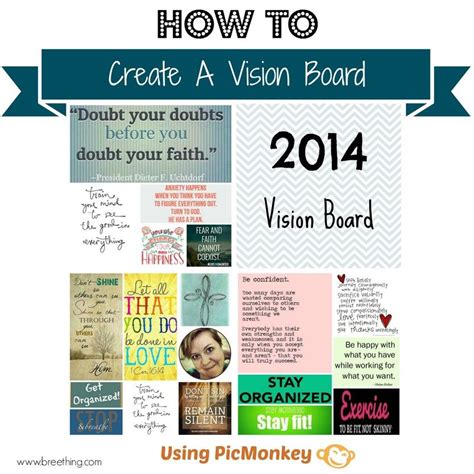 How To Create A Vision Board Using Picmonkey Creating A Vision Board