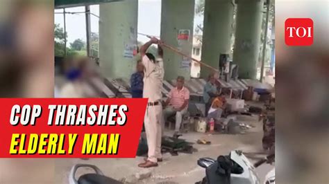 Viral Asst Sub Inspector Thrashes Elderly Man In Punjab S Patiala Suspended Viral Videos