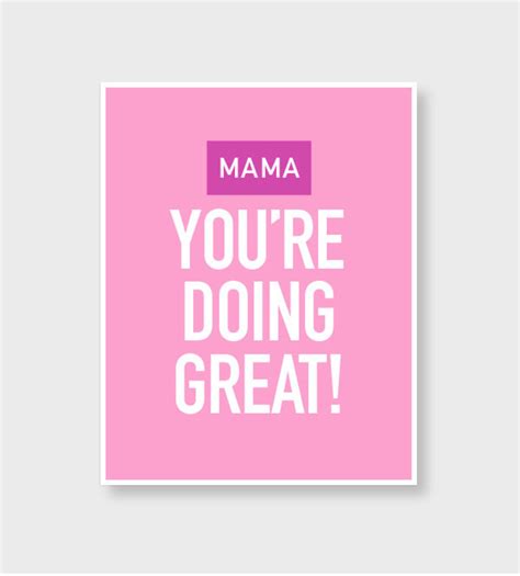 Youre Doing Great Mama Card 4x6 Etsy