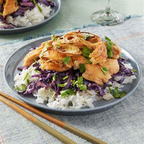 Recipe Taiwanese Style Chicken With Jasmine Rice Crispy Shallot