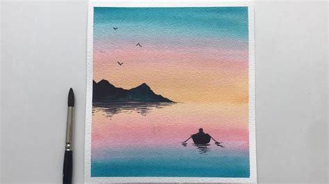 The warm orange and yellow sunsets make our mood warm and calm. How to Paint Sunset | Watercolor Sunset Tutorial | Easy ...