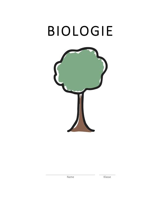 Eine inhaltsverzeichnis vorlage ist nicht nur praktisch für die schule, sondern auch manchmal unerlässlich, um sich gut zu organisieren. Deckblatt Schule Biologie Baum Vorschaubild - CONVICTORIUS