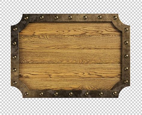 Premium Psd Medieval Wooden Signboard Isolated 3d Illustration