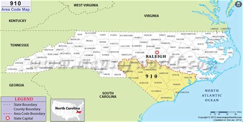 910 Area Code Map Where Is 910 Area Code In North Carolina
