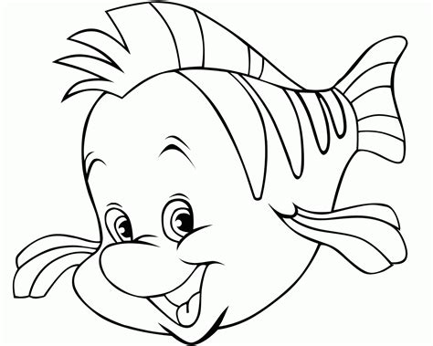 Little Mermaid Coloring Pages Flounder Disney Rajzok Színezőlapok