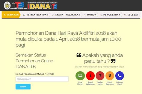 Yayasan sabah mempelawa kepada warga sabah yang berjaya mendapat tawaran untuk melanjutkan pelajaran ke peringkat pengajian tinggi ipt. Permohonan Online Dana Terengganu (iDANATTB) 2020