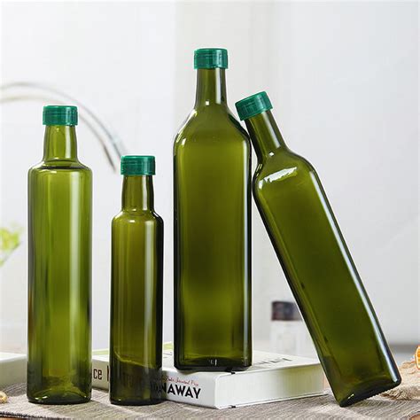 250ml 500ml 750ml Green Square Marasca Cooking Oil Olive Oil Glass