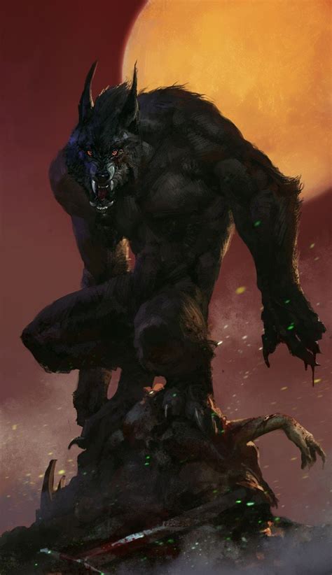 Werewolf Artwork By Bayard Wu Mythical Creatures Art Werewolf