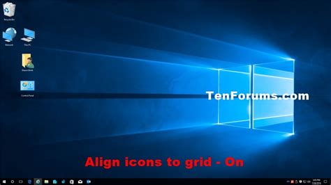 Turn On Or Off Align Desktop Icons To Grid In Windows 10 Tutorials