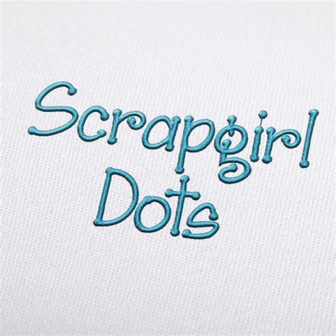 Scrapgirl Dots Font Machine Embroidery Design Fonts Download