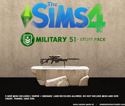 Military 51 Custom Stuff Pack The Sims 4 Catalog
