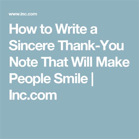 How To Write A Sincere Thank You Note That Will Make People Smile