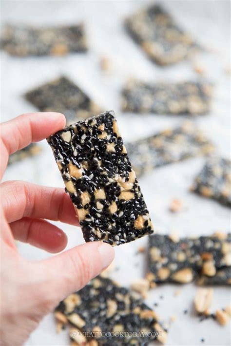 Easy Black Sesame Peanut Candy Soft And Chewy What To Cook Today