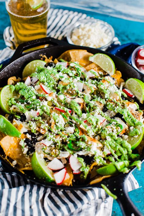 Beer Marinated Fish Taco Nachos With Spicy Avocado Lime ...