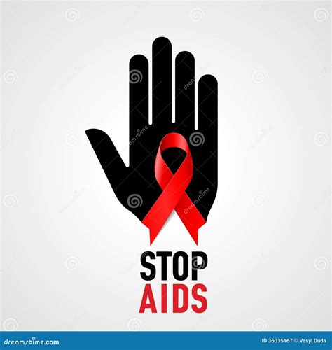 Stop Aids Sign Stock Vector Illustration Of Global 36035167