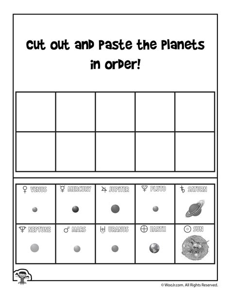 Solar System Sequence Worksheet Woo Jr Kids Activities