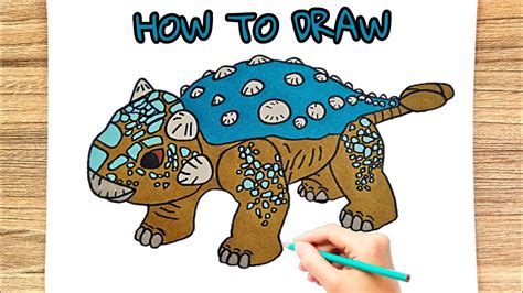 How To Draw Bumpy Ankylosaurus Jurassic World Camp Cretaceous Youtube