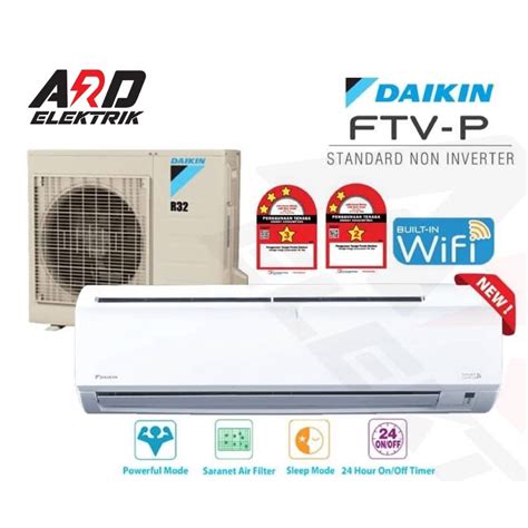DAIKIN Standard Non Inverter Wifi Air Conditioner FTV P R32 1 0HP