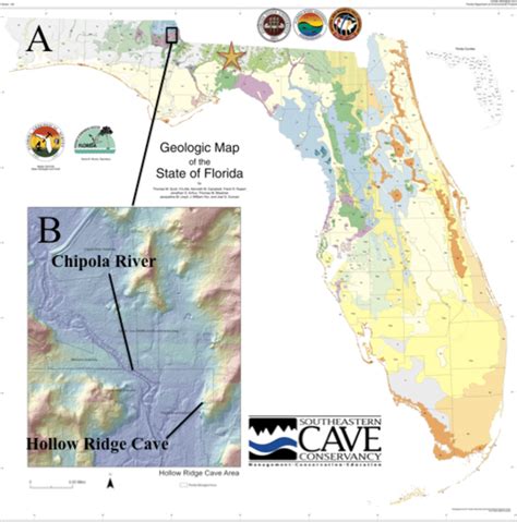 1 Geology Of Florida And Lidar Map Of Hollow Ridge Area Download