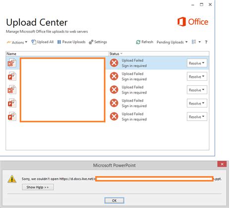 upload failed sign in required office documents not uploading to microsoft community