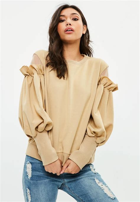 Missguided Brown Mesh Instert Sweater Clothes For Women Latest