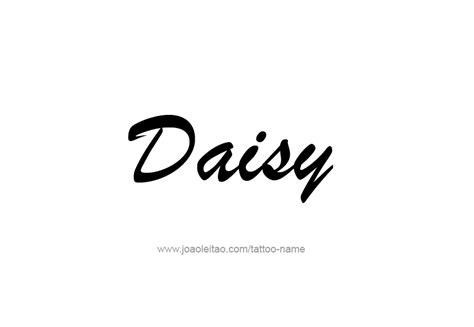daisy name tattoo designs