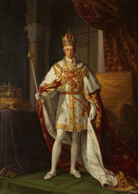 Francis Ii In His Coronation Robes By Leopold Kupelwieser