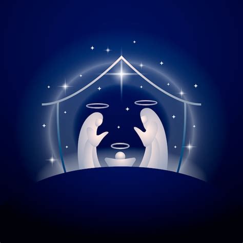 Free Vector Abstract Nativity Scene Illustration