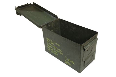 US Army Empty Olive Medium Metal Ammo Box Used Military Surplus Storage EBay
