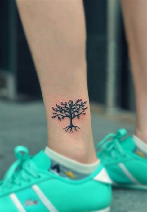 80 Tree Tattoo Designs And Their Beauty Ankle Tattoo Designs Olive